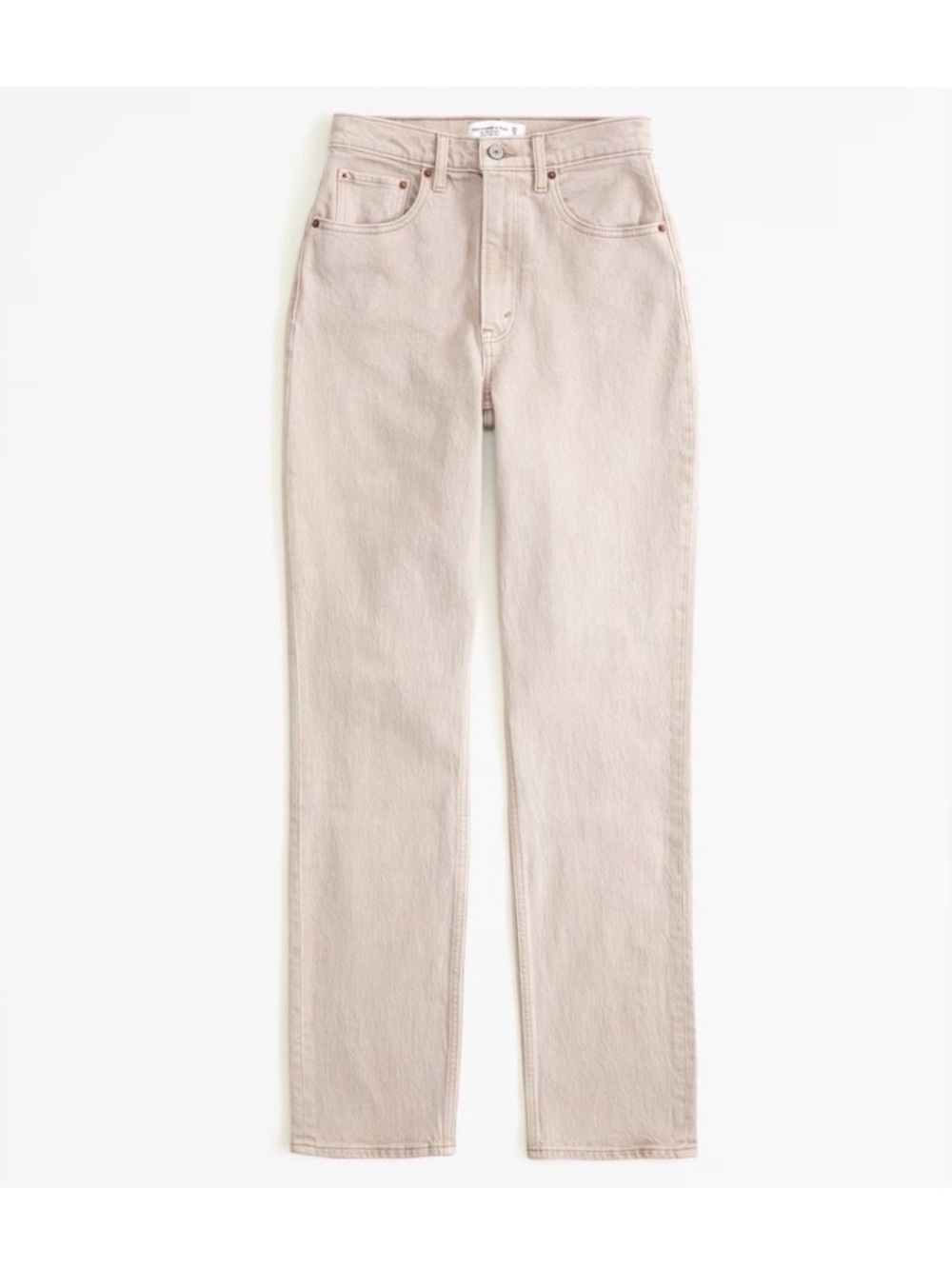 Abercrombie & Fitch The 90s Straight Ultra High Rise Soft Beige
